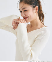 Bell sleeve knit top