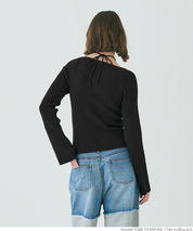 Bell sleeve knit top