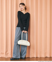 Bell sleeve knit top