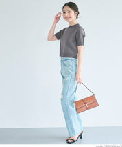 Summer Kint cropped puff-sleeve knit top