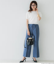 Summer Kint cropped puff-sleeve knit top