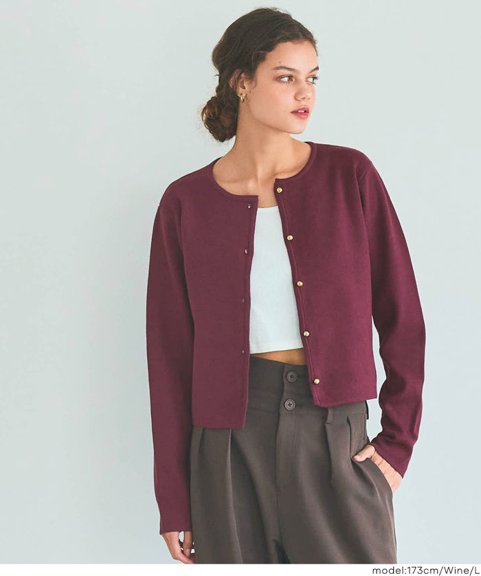 Gold button knit cardigan