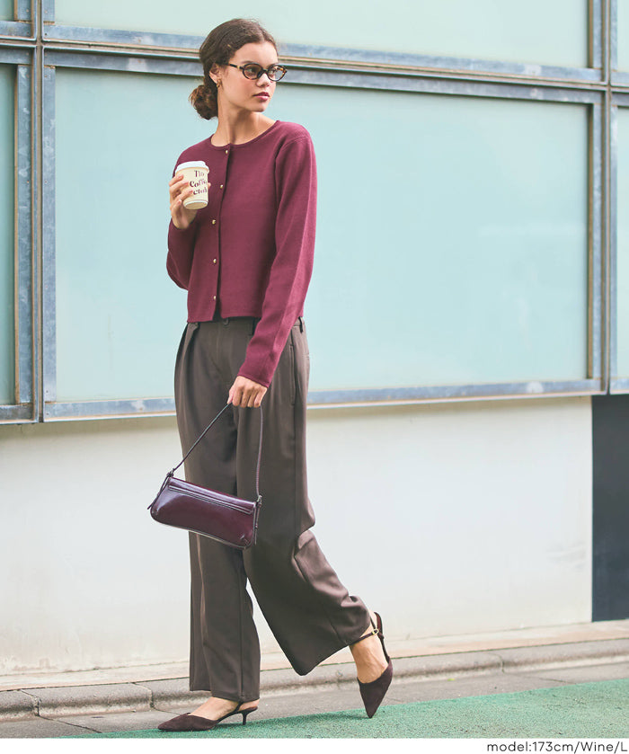 Gold button knit cardigan