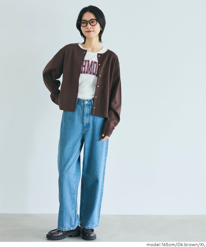 Gold button knit cardigan