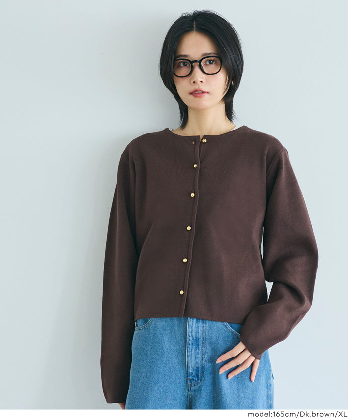 Gold button knit cardigan