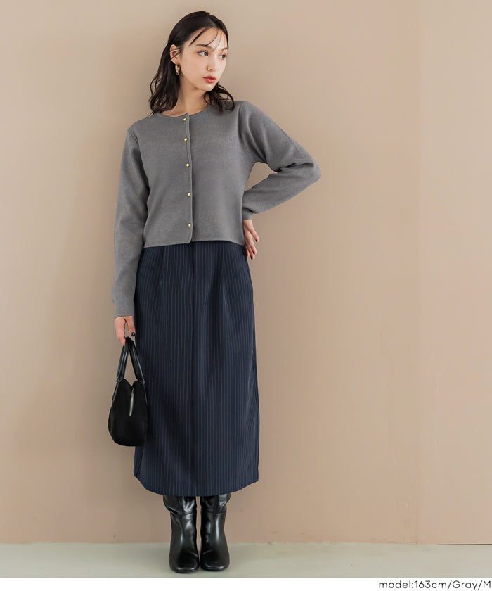 Gold button knit cardigan