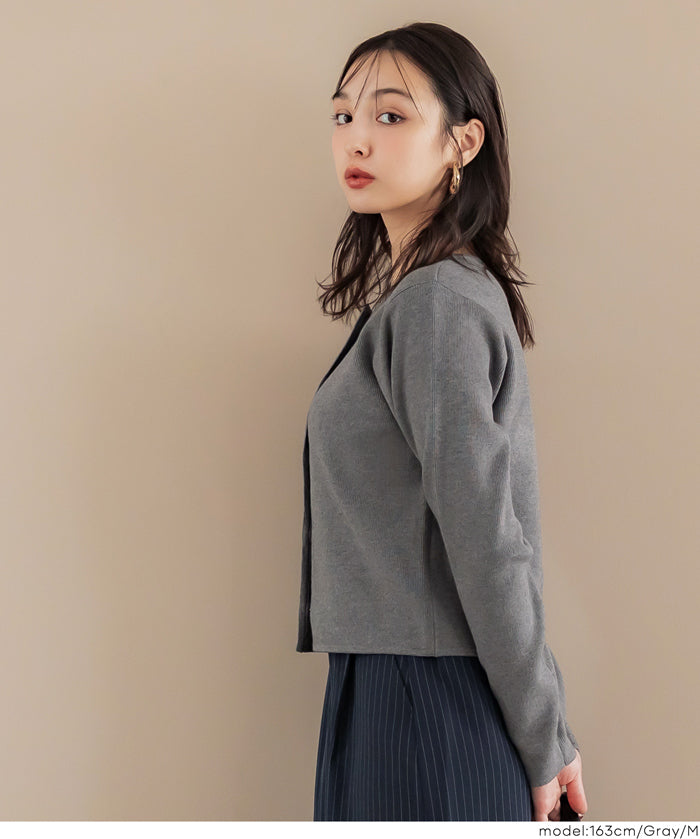 Gold button knit cardigan