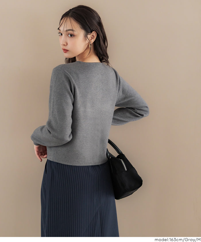 Gold button knit cardigan