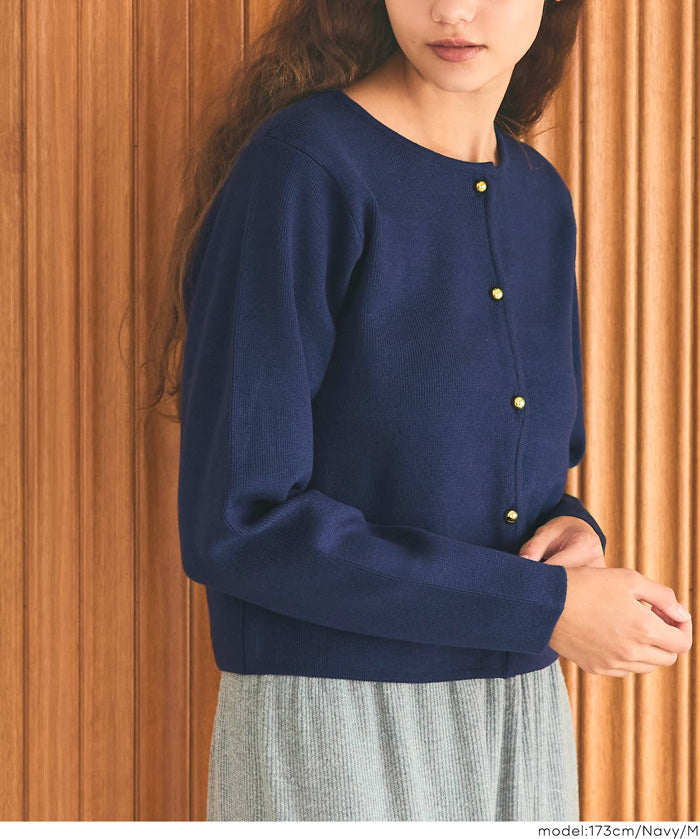 Gold button knit cardigan