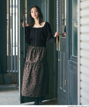 Cool Sweet Square Neck Long Sleeve Knit Cardigan