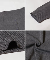 Cool Sweet Square Neck Long Sleeve Knit Cardigan