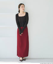 Cool Sweet Square Neck Long Sleeve Knit Cardigan