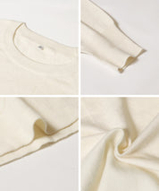 圓弧下擺長袖針織上衣