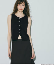 French style knitted vest