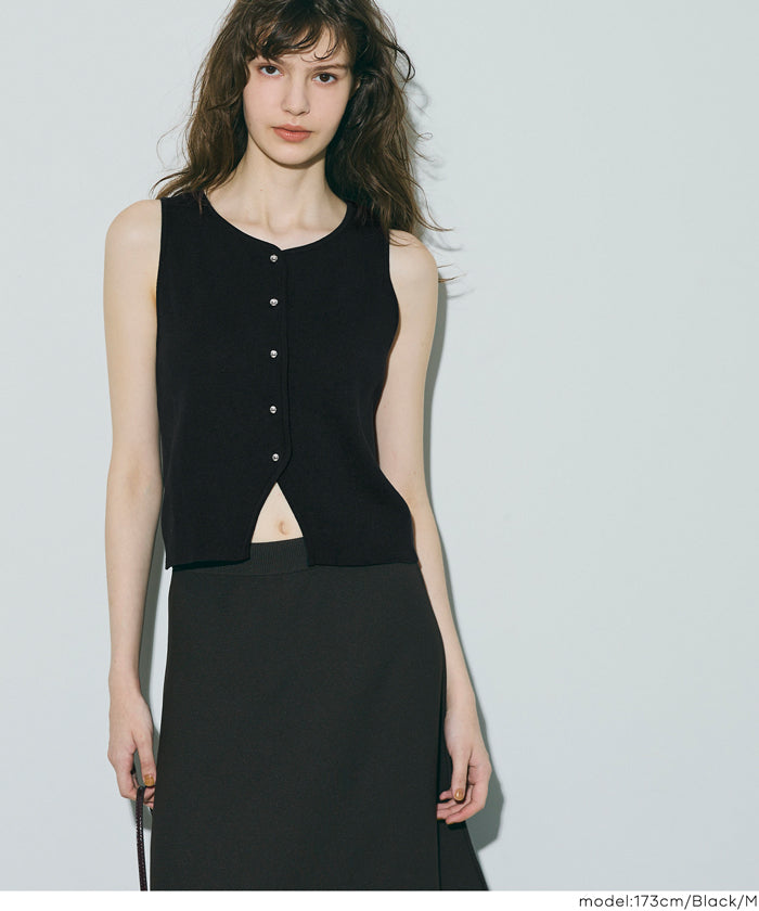 French style knitted vest