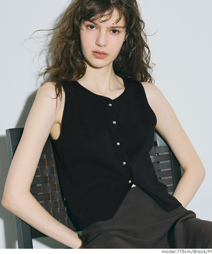 French style knitted vest