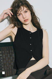 French style knitted vest