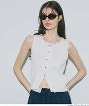 French style knitted vest