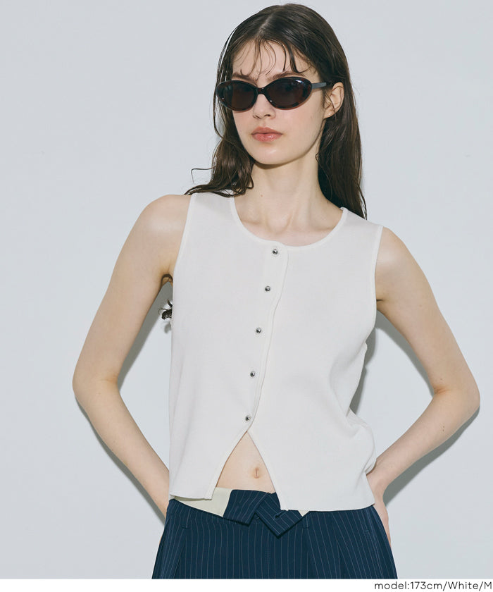 French style knitted vest