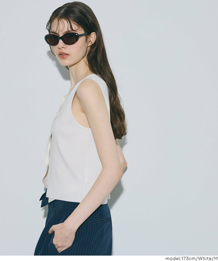 French style knitted vest