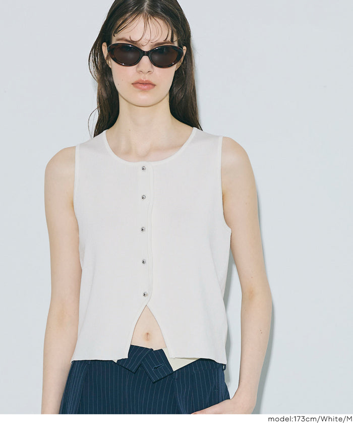 French style knitted vest