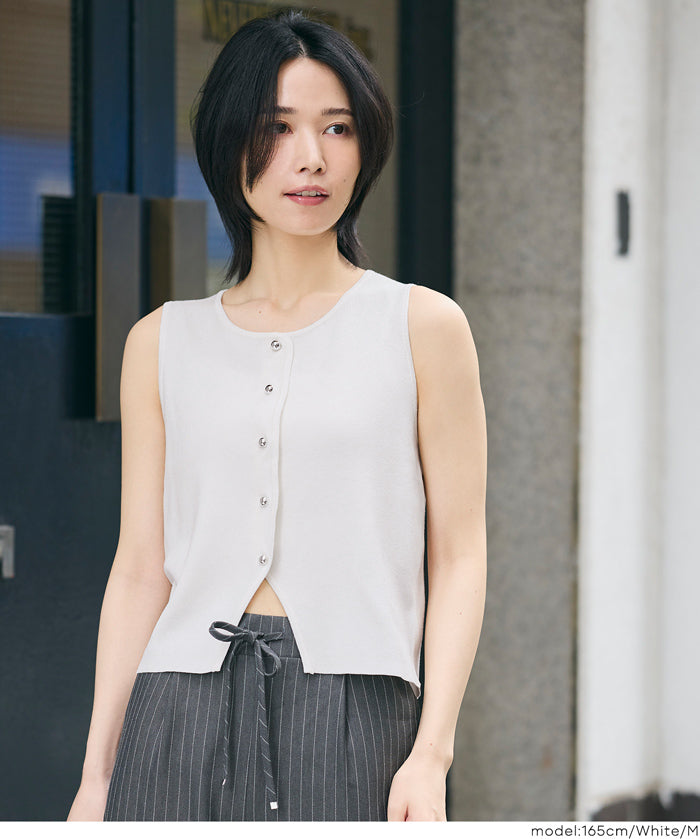 French style knitted vest