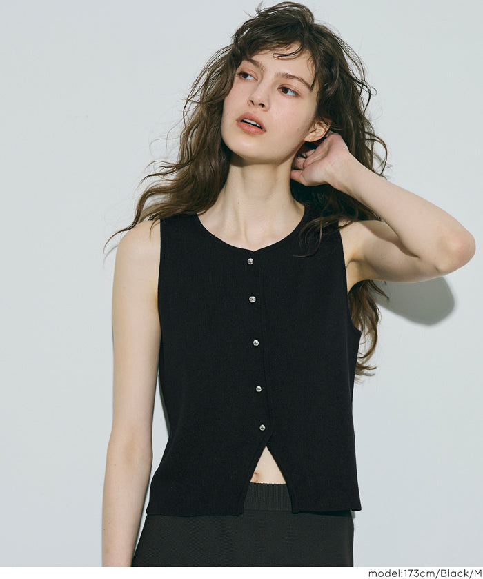 French style knitted vest