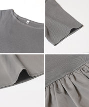 Boat Neck Knit Top Panel Dress