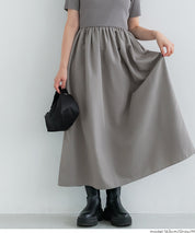 Boat Neck Knit Top Panel Dress