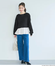 Two-piece knitted cardigan with a bow at the back + inner shirt