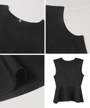 Two-piece knitted cardigan with a bow at the back + inner shirt