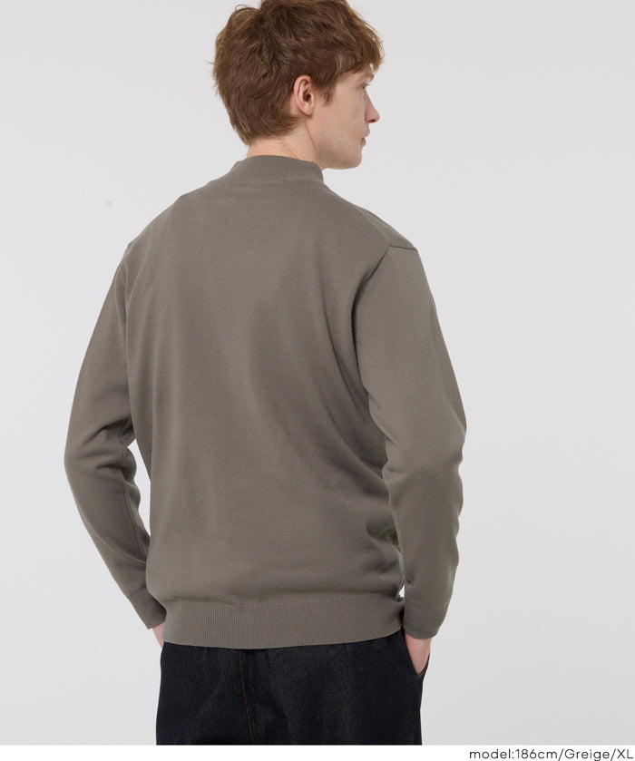 男裝極簡風半高領針織上衣
