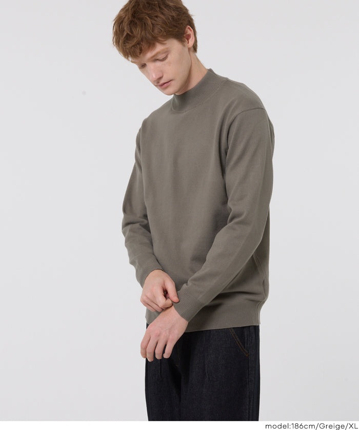 男裝極簡風半高領針織上衣