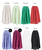 空氣感棉紗A字長裙 (Cotton voile flared skirt)