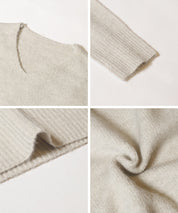 Fufuyaku style V neck top dress sexy style V neck side slim top dress long sleeves female 