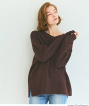 Fufuyaku style V neck top dress sexy style V neck side slim top dress long sleeves female 