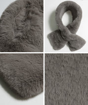 童裝柔軟毛交叉圍脖圍巾 親子裝