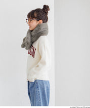 童裝柔軟毛交叉圍脖圍巾 親子裝