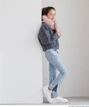 童裝柔軟毛交叉圍脖圍巾 親子裝