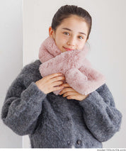 童裝柔軟毛交叉圍脖圍巾 親子裝