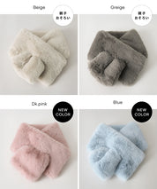 童裝柔軟毛交叉圍脖圍巾 親子裝