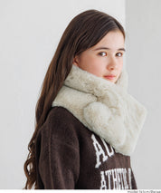 童裝柔軟毛交叉圍脖圍巾 親子裝