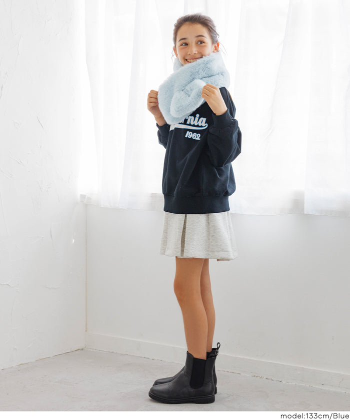 童裝柔軟毛交叉圍脖圍巾 親子裝