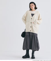 Yak-style raglan knit cardigan
