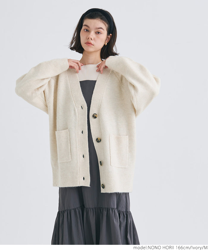 Yak-style raglan knit cardigan