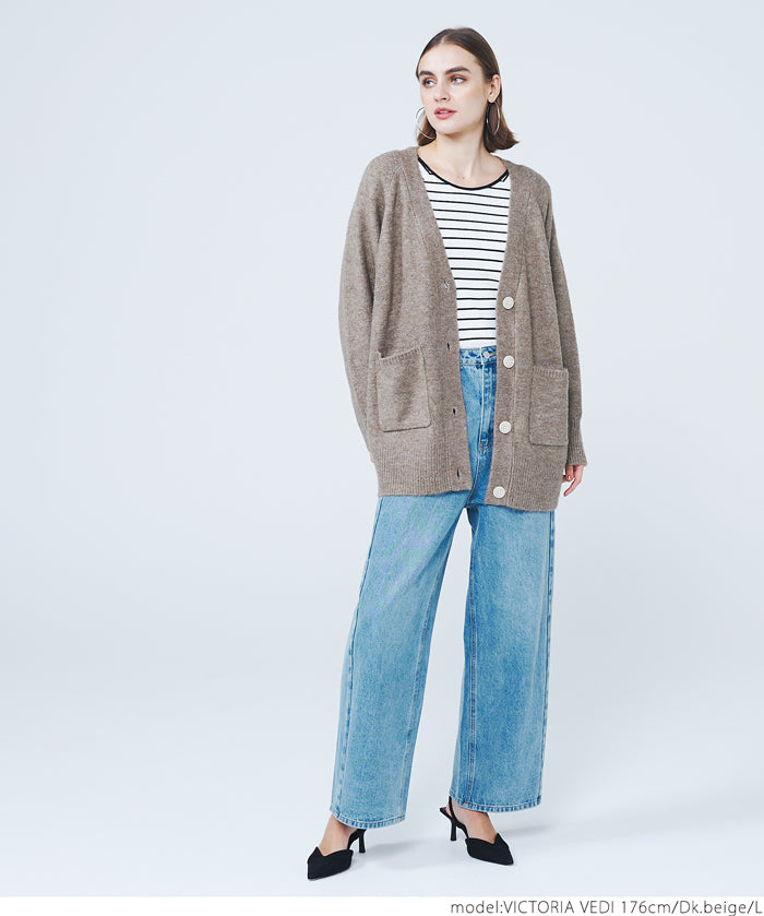 Yak-style raglan knit cardigan