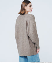 Yak-style raglan knit cardigan
