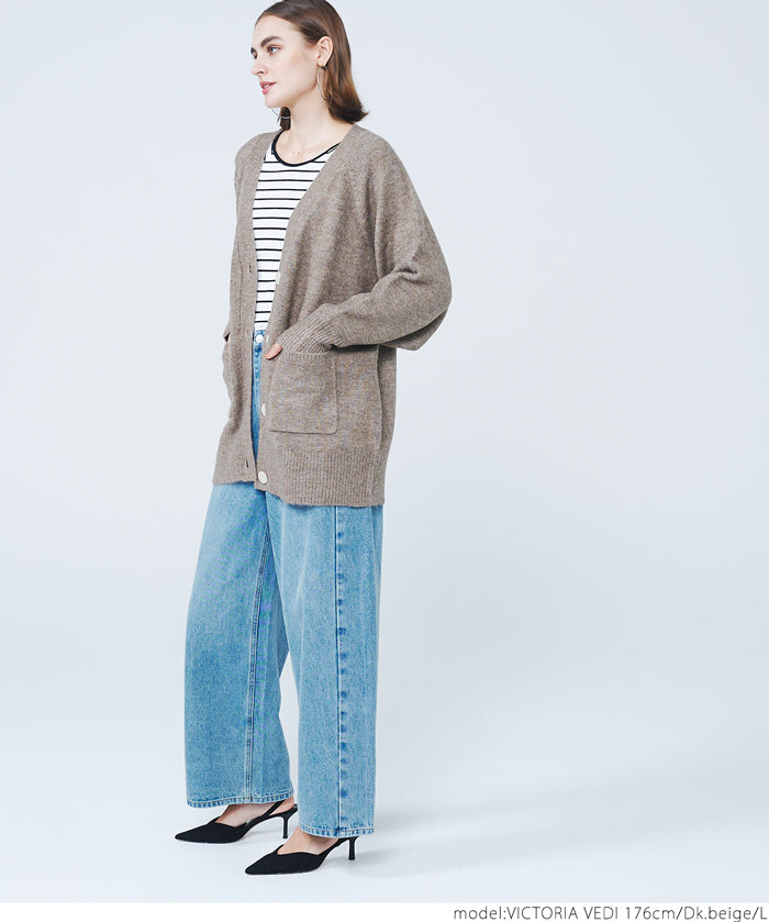 Yak-style raglan knit cardigan