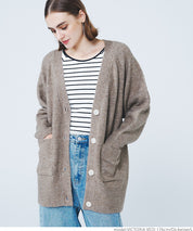 Yak-style raglan knit cardigan