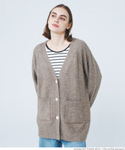 Yak-style raglan knit cardigan